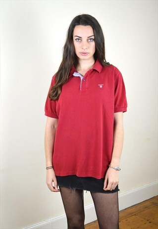 90S VINTAGE RED GANT USA POLO TOP