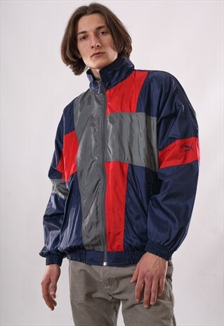 90'S VINTAGE MENS PUMA WINDBREAKER TRACK SUIT JACKET