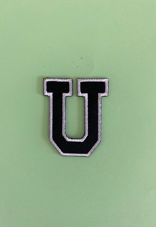 VARSITY LETTER IRON OR SEW ON PATCH - U