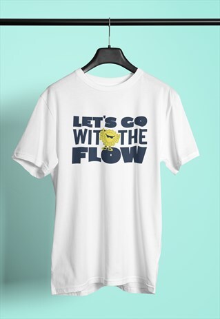 LETS GO WHIT THE FLOW SUN SUNNY WHITE T-SHIRT TSHIRT TEE
