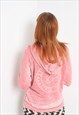 VINTAGE BILLABONG Y2K DISTRESSED HOODIE PINK