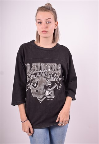WOMENS VINTAGE T-SHIRT TOP MEDIUM BLACK 90'S