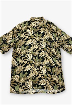 Vintage Pierre Cardin Hawaiian Shirt Black/Brown M BV17927