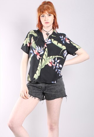 VINTAGE 90S TOMMY BAHAMA SILK HAWAIIAN TROPICAL SHIRT