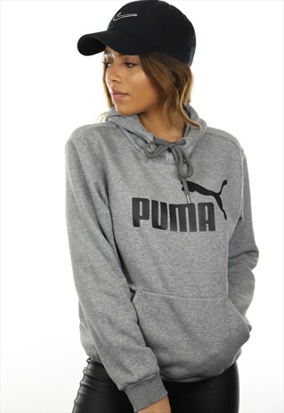 VINTAGE PUMA HOODIE GREY