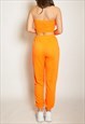 CROPPED BANDEAU TOP AND JOGGERS SET IN ORANGE