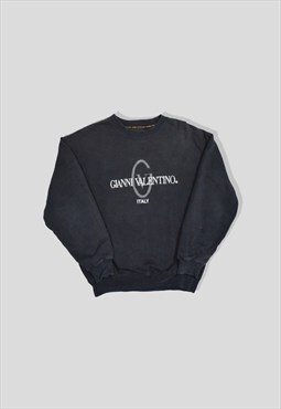 Vintage 90s GIANNI VALENTINO Embroidered Logo Sweatshirt