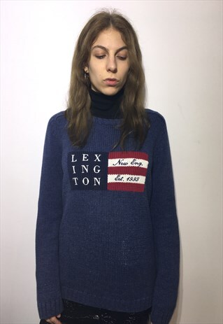 VINTAGE 80' BEAUTIFUL COOL BLUE UNISEX JUMPER