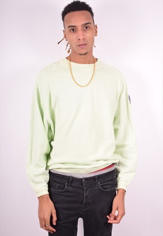 MENS VINTAGE SWEATSHIRT JUMPER MEDIUM GREEN 90'S