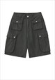 Cargo pocket skater shorts premium utility pants in grey