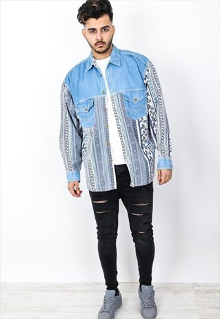 VINTAGE AZTEC PATTERN SHIRT