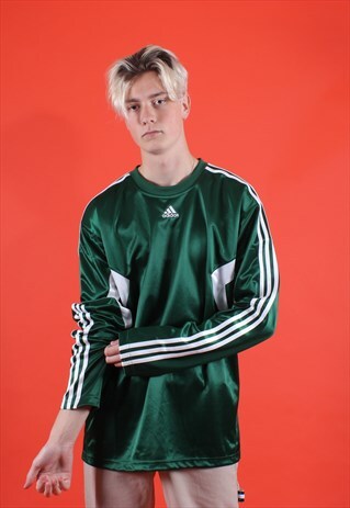 GREEN ADIDAS LONG SLEEVED SPORTS TOP