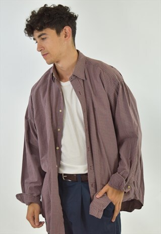 VINTAGE 90S RED CHECKERED RALPH LAUREN SHIRT