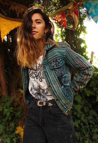BLUE CELESTIAL DREAMS SUN & MOON JACKET
