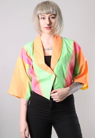 VINTAGE NEON WAISTCOAT JACKET