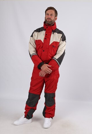 VINTAGE ACTIVE FULL SKI SUIT SNOW UK M 40" (6AY)