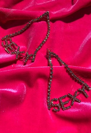 DIAMANTE SEXY DANGLE EARRINGS