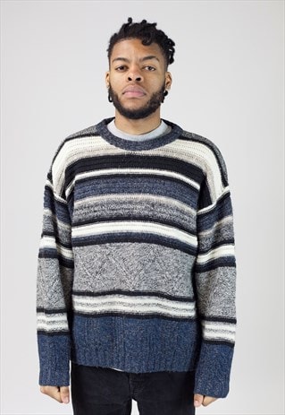 VINTAGE 90S PATTERNED KNIT JUMPER