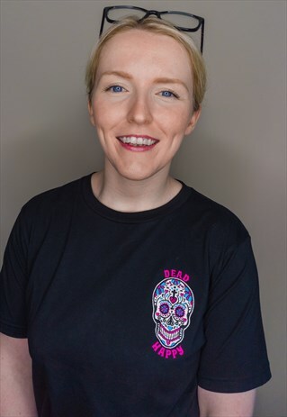 DEAD HAPPY (PINK) ORGANIC COTTON T-SHIRT