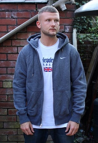 VINTAGE GREY NIKE HOODIE LARGE