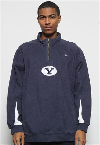 VINTAGE NIKE 1/4 ZIP SWEATSHIRT BLUE