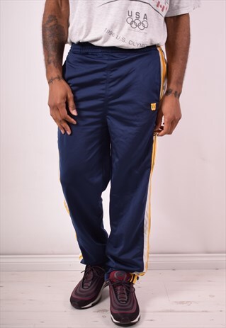 MENS VINTAGE TRACKSUIT TROUSERS XL BLUE 90S