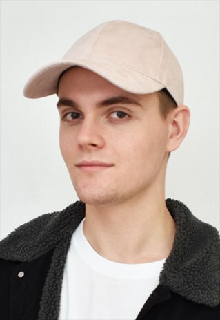 PINK FAUX SUEDE CAP