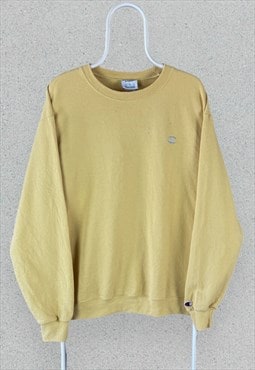 Vintage Champion Yellow Sweatshirt Pullover Mens Large