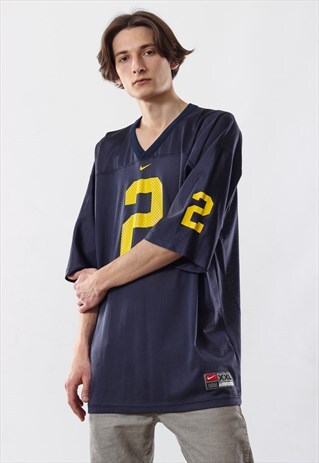 90'S VINTAGE MENS NIKE MICHIGAN CHARLES WOODSON SHIRT JERSEY