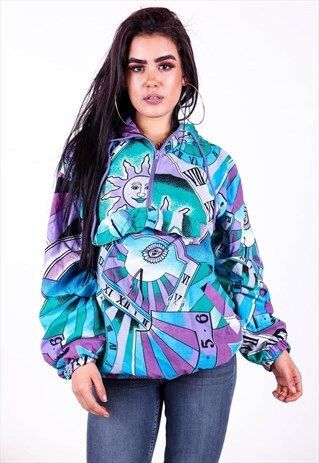 VINTAGE PATTERNED 1/4 ZIP JACKET AWJ200