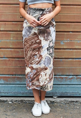 VINTAGE 90S WRAP MIDI SKIRT