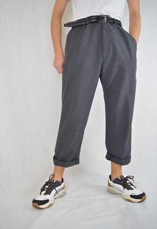 VINTAGE GREY CLASSIC REGULAR TROUSERS