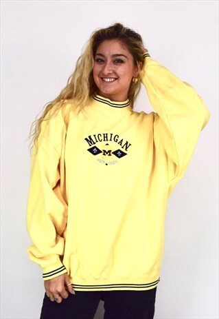 VINTAGE 90'S MICHIGAN YELLOW SWEATSHIRT
