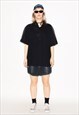 VINTAGE 00S SHORT SLEEVE SHIRT IN BLACK