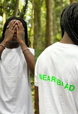 BAAD T-Shirt White WEAREBAAD Box neon green