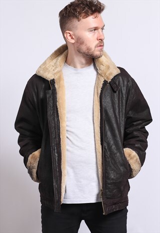 VINTAGE LEATHER AVIATOR JACKET