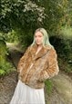 VINTAGE 00S Y2K SIZE MEDIUM FAUX FUR BROWN NEXT COAT