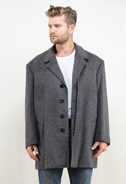 Vintage 80's Grey Wool Coat