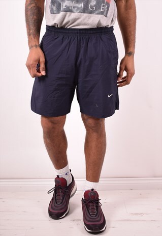 NIKE MENS VINTAGE SHORTS MEDIUM BLUE 90S