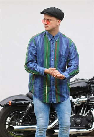 NAUTICA USA 90S VINTAGE REGATTA STRIPED SHIRT