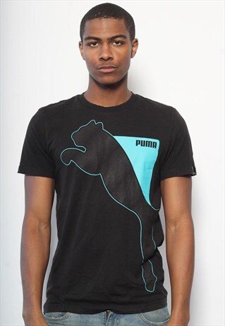 VINTAGE PUMA LOGO T-SHIRT BLACK