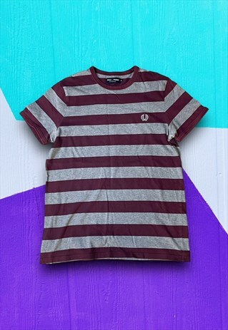 VINTAGE Y2K FRED PERRY STRIPED T SHIRT