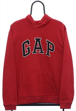 Vintage GAP Spellout Red Hoodie Mens