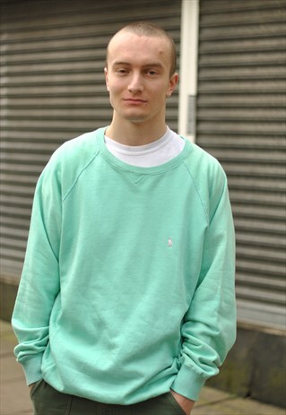 VINTAGE 90S POLO RALPH LAUREN PASTEL GREEN SWEATER