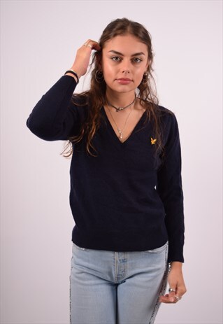 VINTAGE LYLE & SCOTT JUMPER SWEATER BLUE