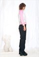 VINTAGE Y2K FOOTBALL TRACK JACKET IN PINK BARBIECORE