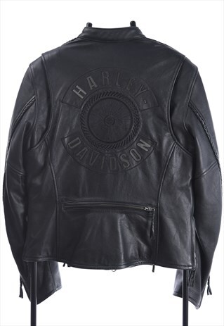 VINTAGE HARLEY-DAVIDSON JACKET IN BLACK LEATHER