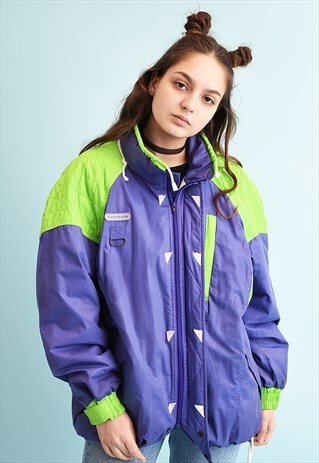 80'S RETRO ATHLEISURE PUFFER BOMBER JACKET