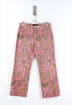 Vintage Just Cavalli Patterned High Waist Trousers - 44