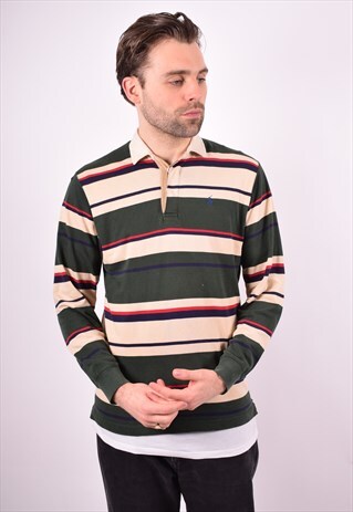 POLO RALPH LAUREN MENS VINTAGE POLO SHIRT LONG SLEEVE MEDIUM